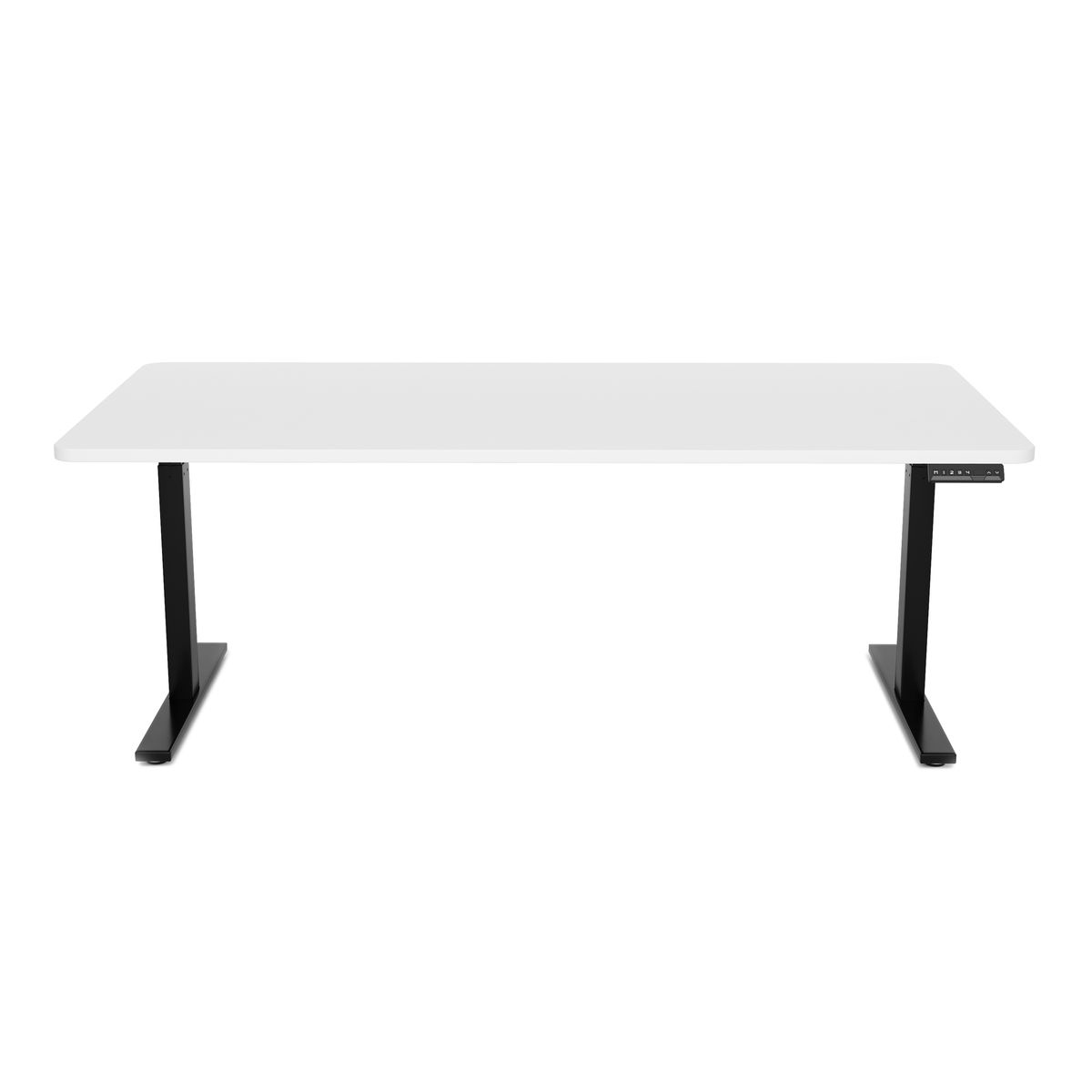 Stehpult elektrisch PREMIUM weiss/schwarz 180 x 90 cm