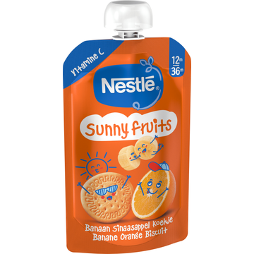 Nestlé Sunny Fruits Banaan Sinaasappel Koekje 12m - 36m 110 g