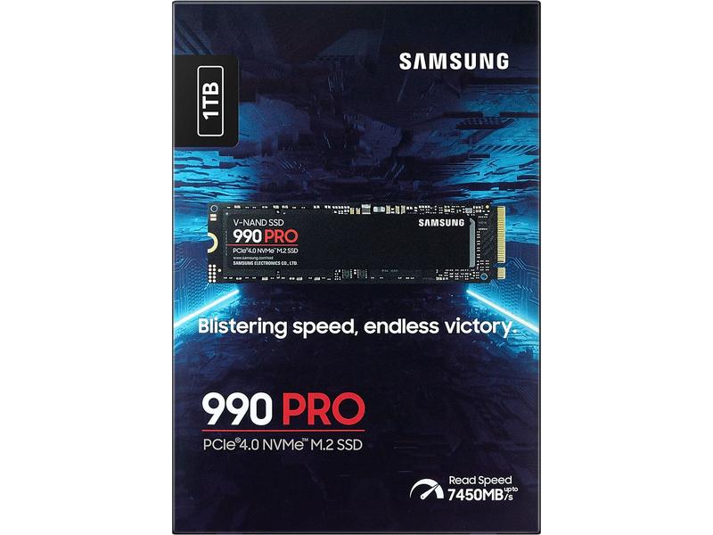 Samsung SSD 990 PRO M.2 2280 NVMe 1000 GB M. 2-Solid State Drive für Gamer mit 1000 GB
