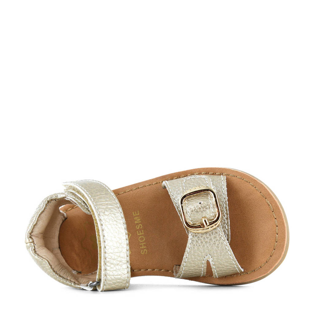 Shoesme leren sandalen goud metallic