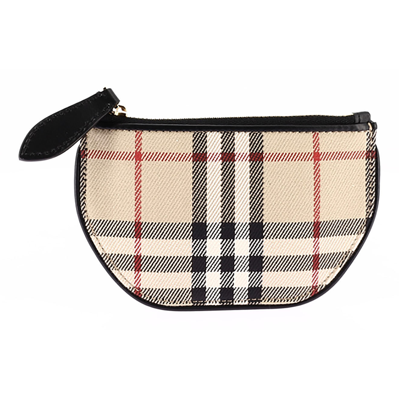 Burberry Porte-monnaie en Toile Check beige - Neuf avec étiquette - L.13 cm
