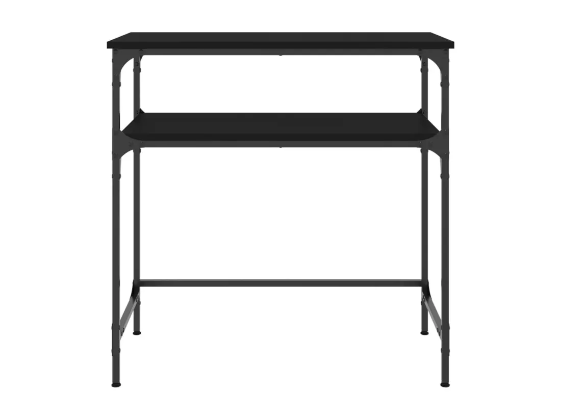 Table console noir 75x35,5x75 cm bois d'ingénierie