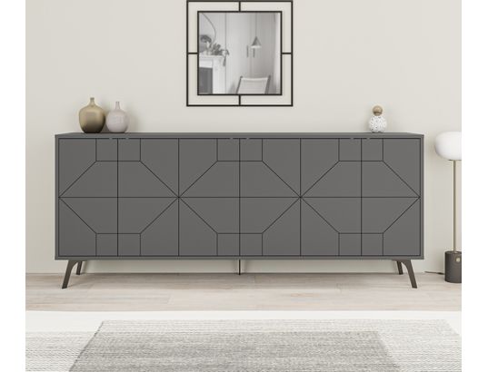 CONCEPT1 - Bahut Dune anthracite 183,8 x 35 x 77,4cm