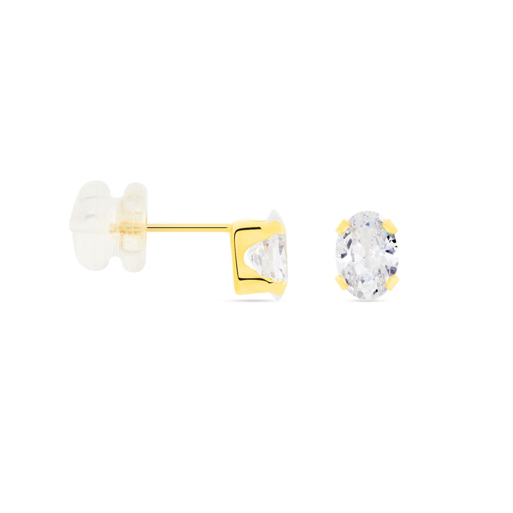 Boucles D'oreilles Puces Elea Or Jaune Oxyde