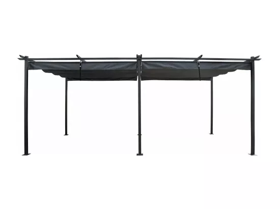 Pergola en métal avec toit rétractable - 3 x 6 m - Anthracite