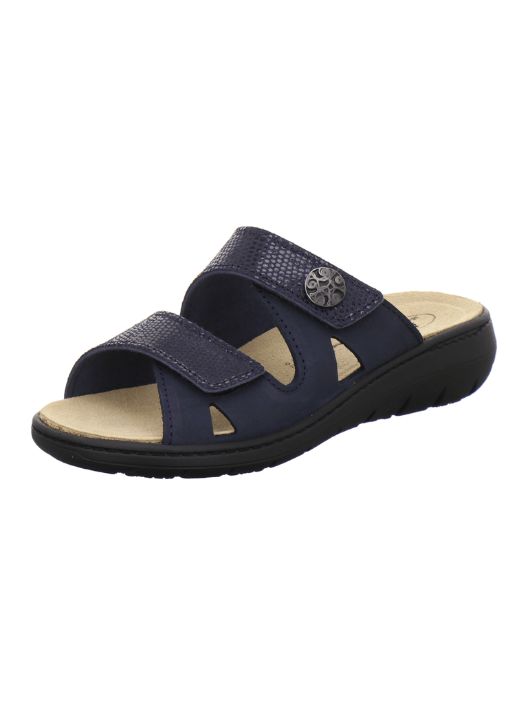 Pantoletten Damen Wechselfußbett navy