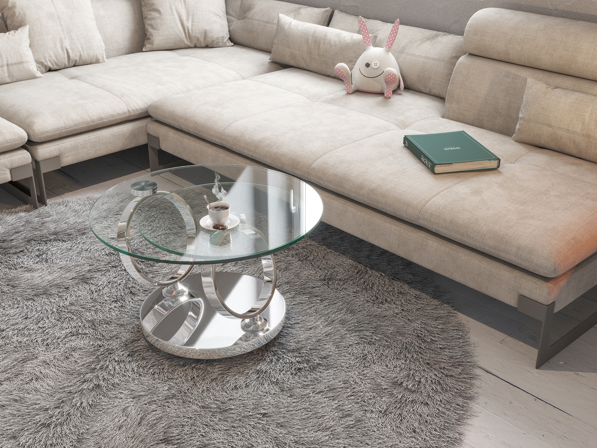 Puro Couchtisch EOLIA 130x75 cm Klarglas