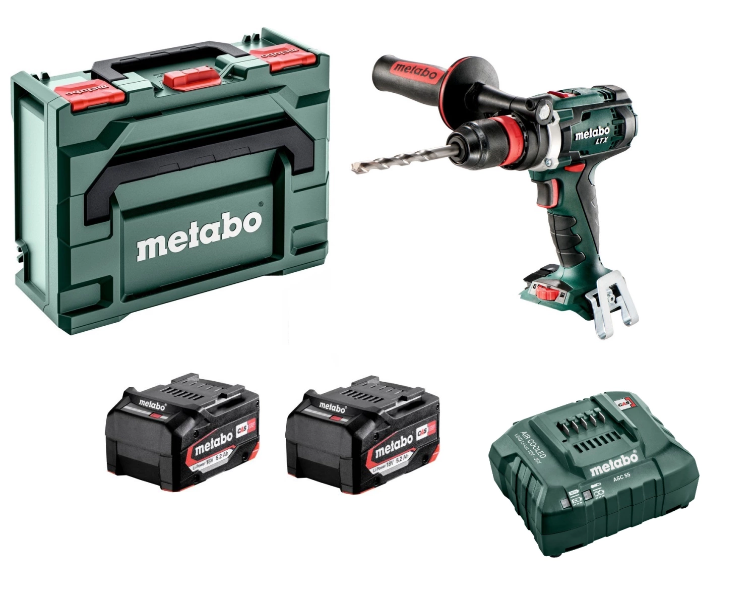 Metabo BS 18 LTX Quick 18V Li-Ion accu boor-/schroefmachine set (2x 5.2Ah accu) in metaBOX