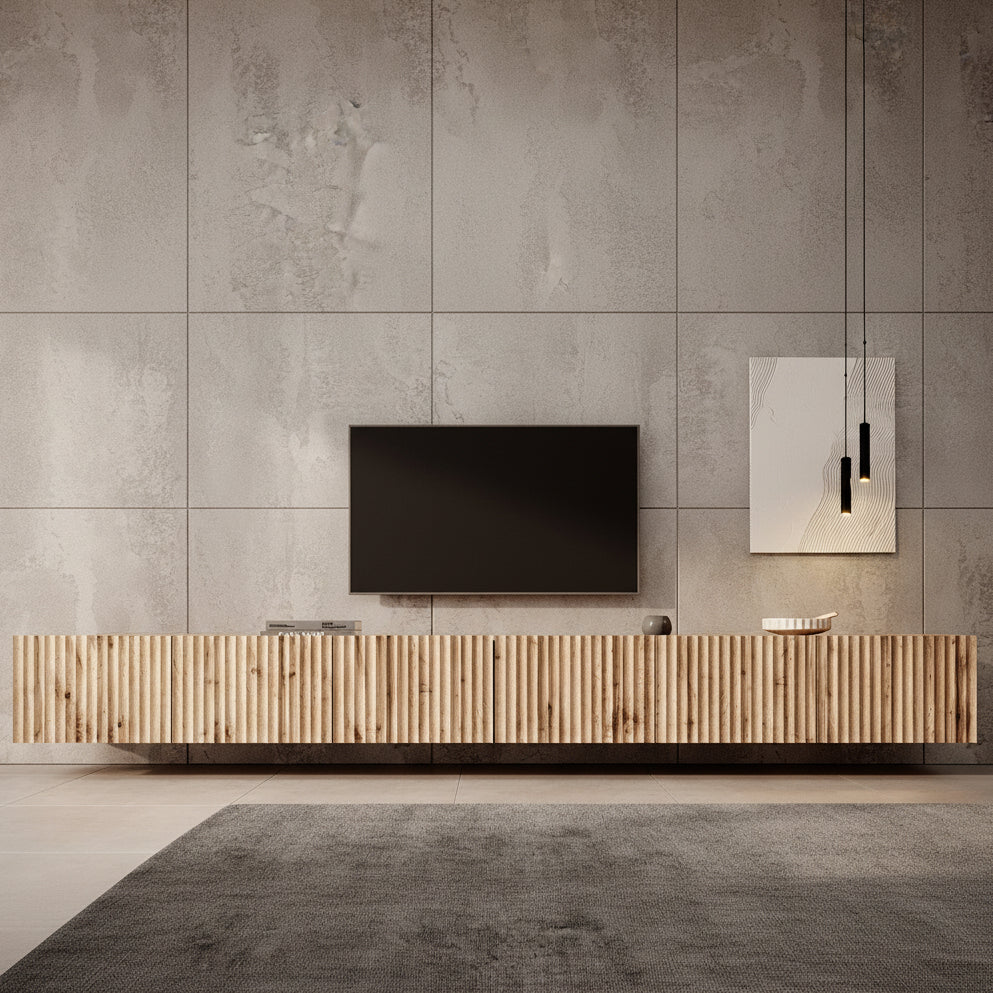 Pepinos - TV-Meubel - Eiken - 300x42x33 cm
