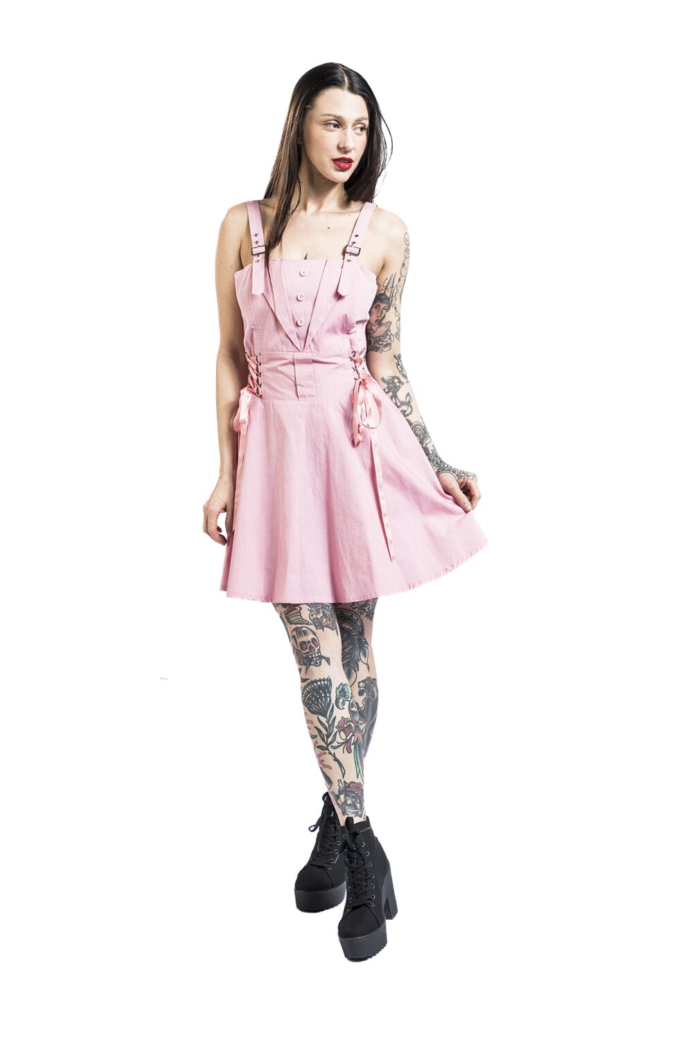Robe Courte avec Dentelle | Gothicana by EMP Robe courte
