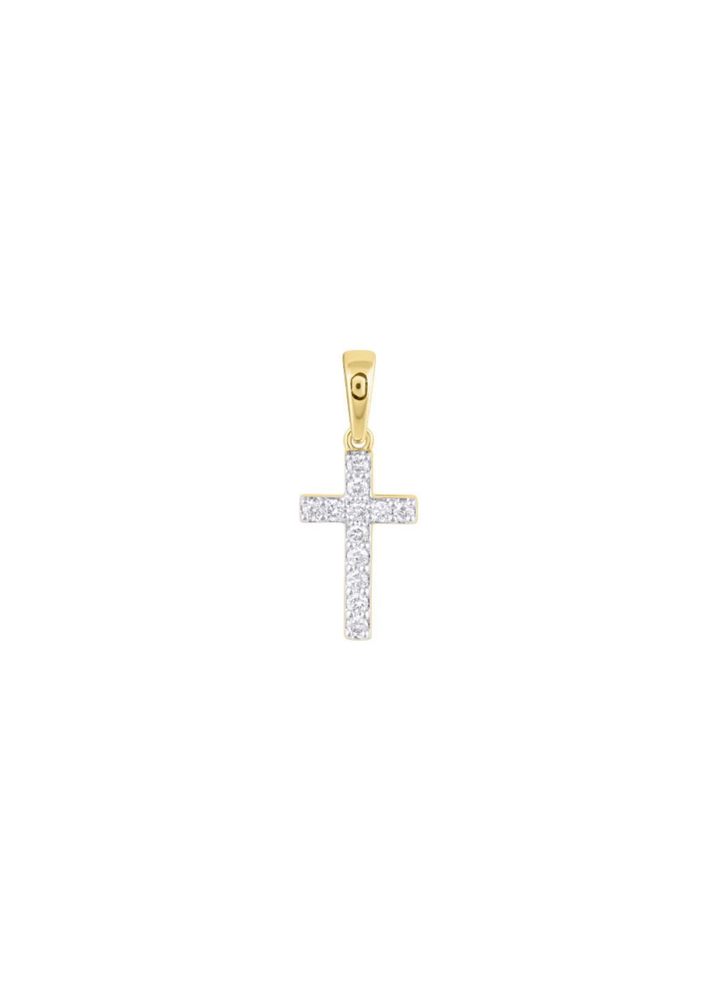 Kreuz-Anhänger mit 12 Diamanten