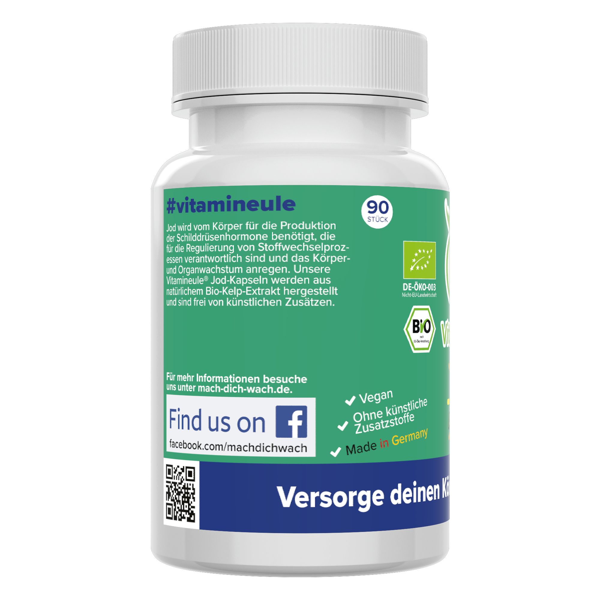 Jod Kapseln aus Bio Kelp - Vitamineule®