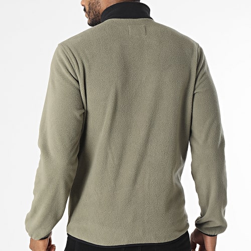 Veste Polaire Zippée Flame Fleece Vert Kaki Noir