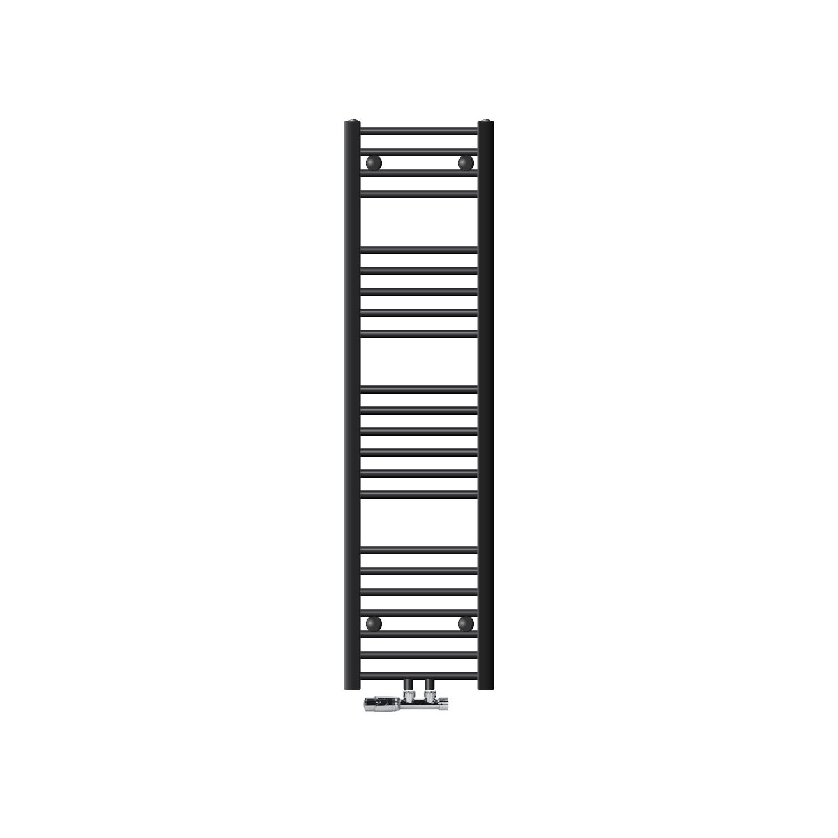 ECD Germany Badkamerradiator, Middenaansluiting, 300 x 1400 mm, Antraciet, Recht, met Thermostaat en Aansluitset, Hoekwandradiator, Verwarming, Handdoekwarmer, Handdoekdroger, Handdoekradiator