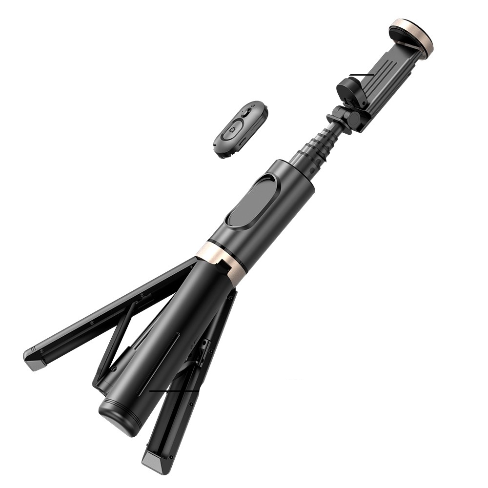 (75cm) Selfie Stick Tripod Dreibein Stativ Halterung mit Bluetooth Fernauslöser für Smartphone - Rosa