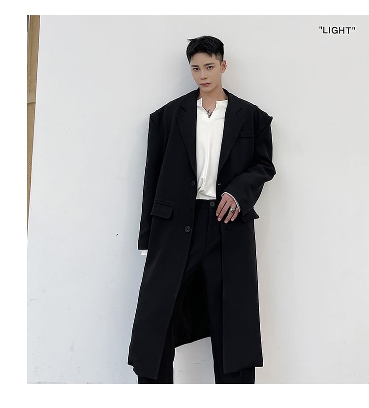 Freehop - Trenchcoat met reverskraag en split