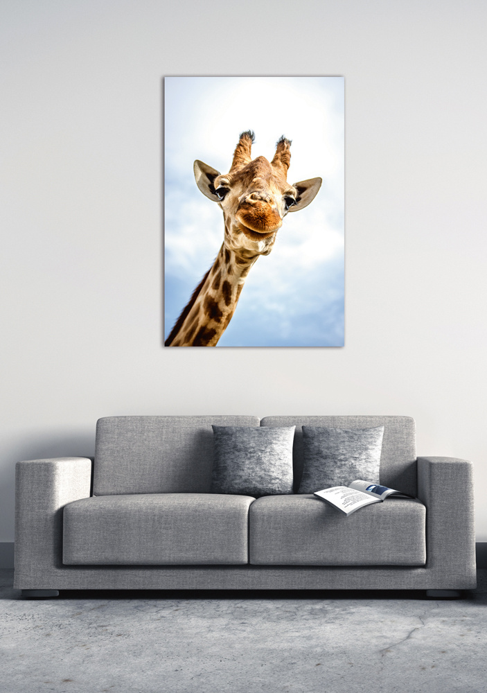 Akustikbild LÄCHELNDE GIRAFFE 80x120cm, 7kg