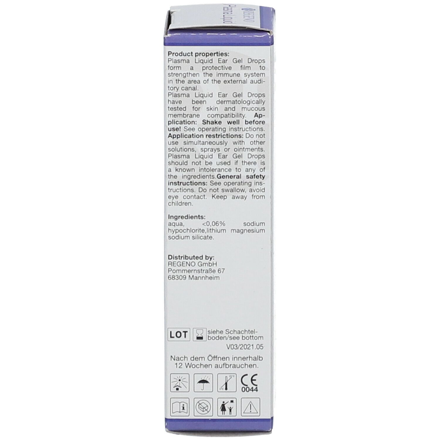 Plasma Liquid Ohrentropfen-Gel