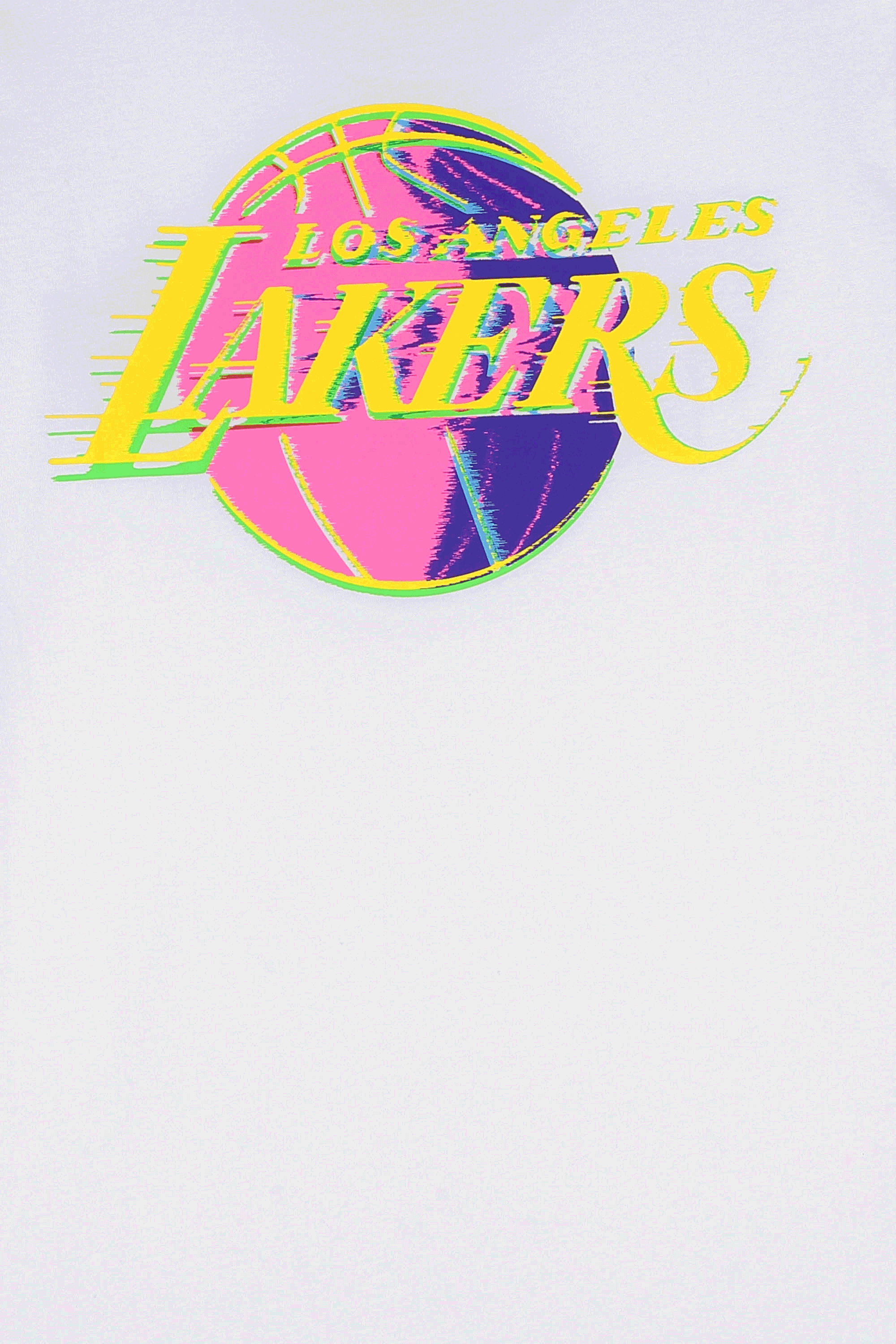 NEW ERA T-shirt  NBA NEON BACK GRPHC TM LOGO T LOSLAK Blanc