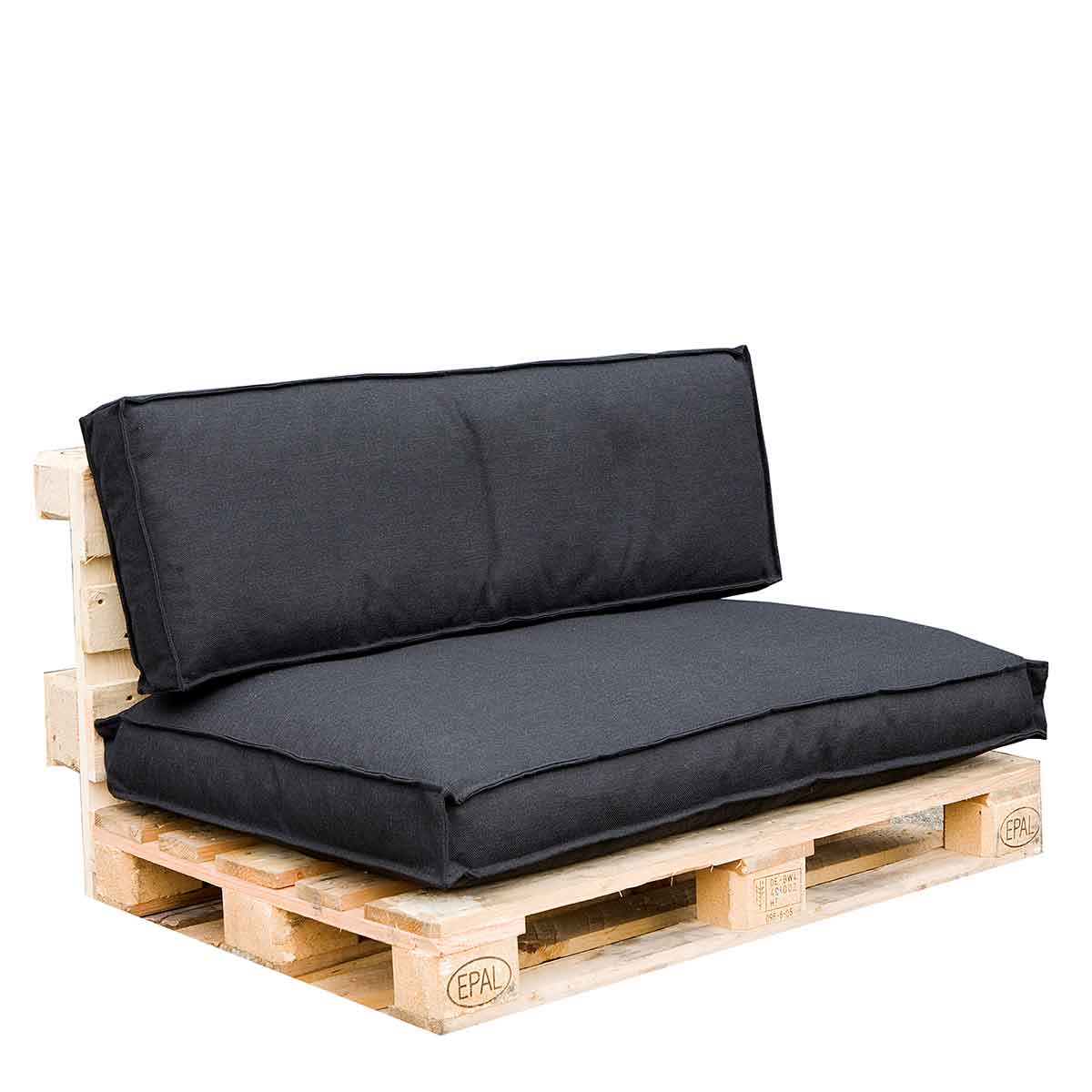 In the mood coussin de palette mick - 120x80x12 cm - pe - noir