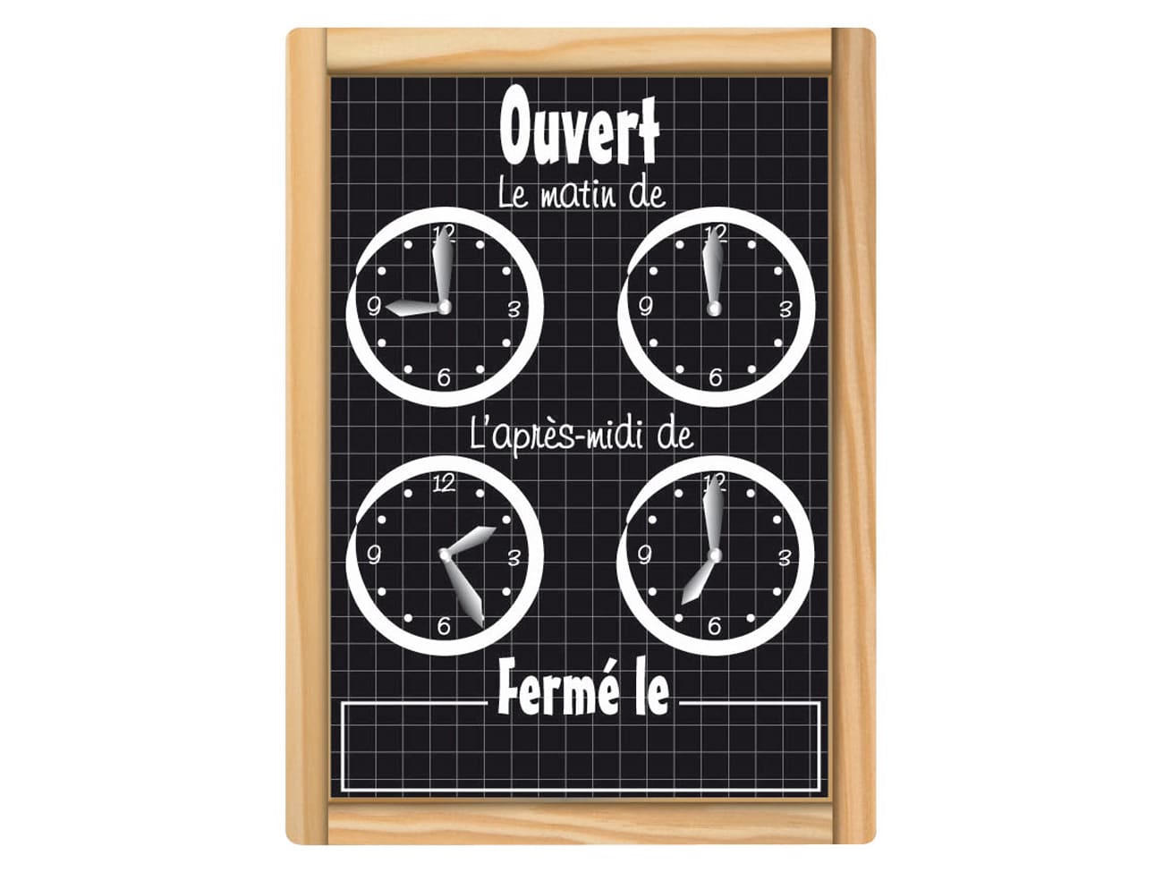 Pancarte Horloge