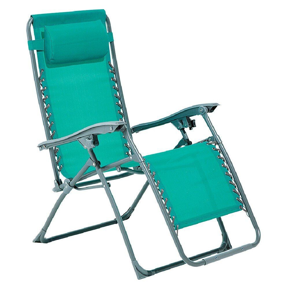 Fauteuil relax inclinable avec têtière bleu et gris