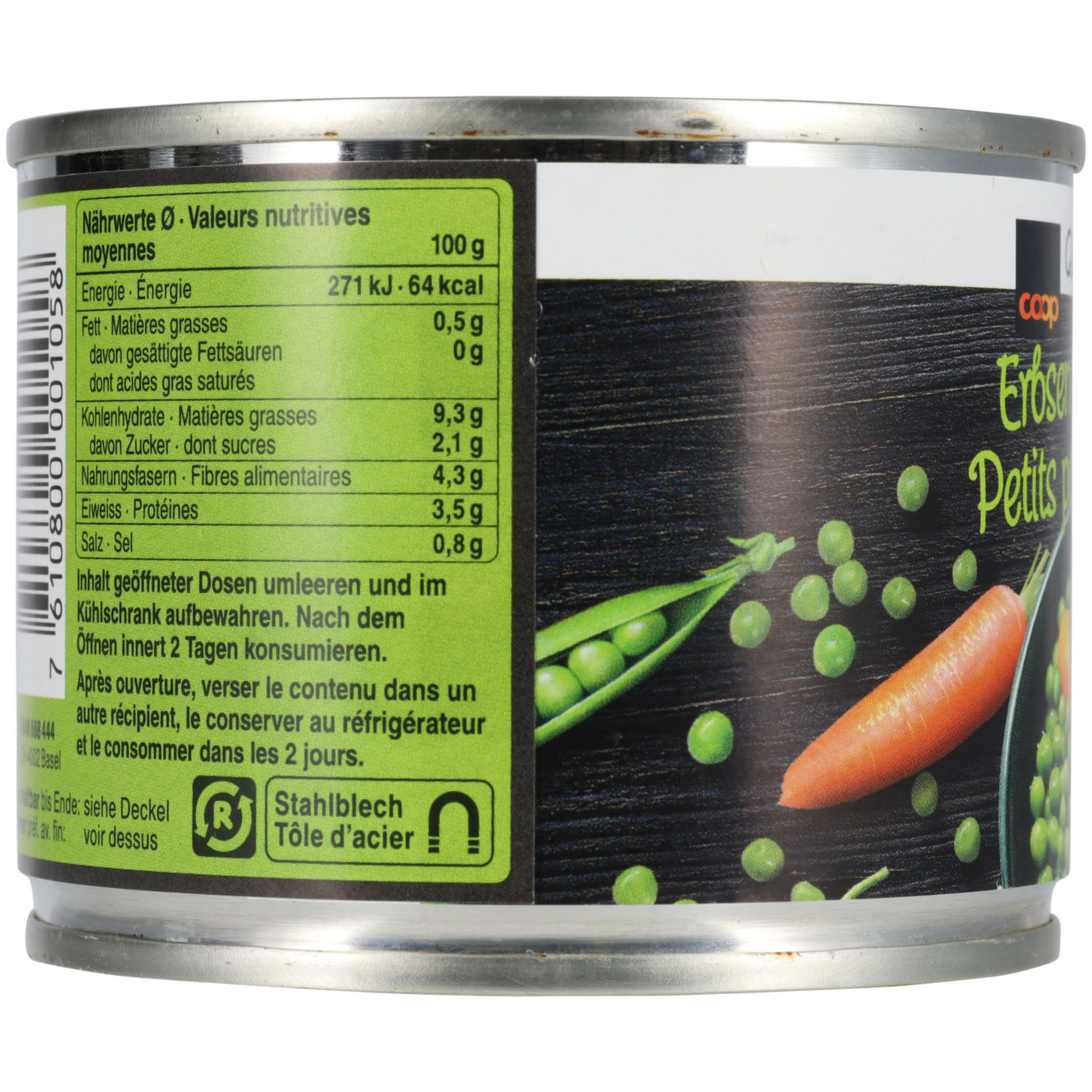Erbsen mit Karotten fein