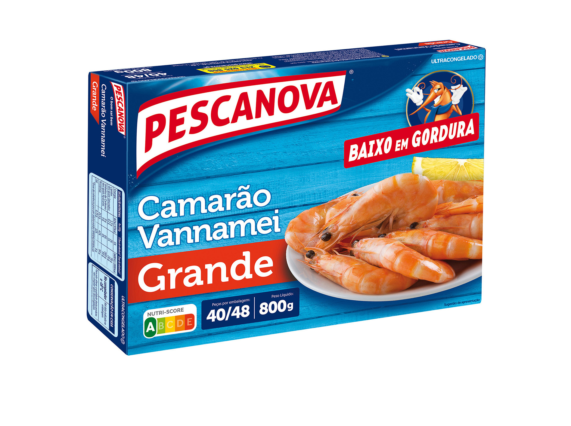 CAMARÃO PESCANOVA VANNAMEI 40-48 800G