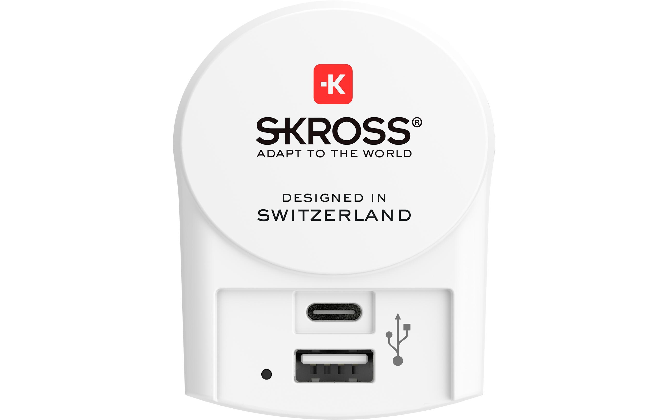 Weltreiseadapter PRO+ USB (A+C)Weltreiseadapter inkl. Euro USB Charger (AC)