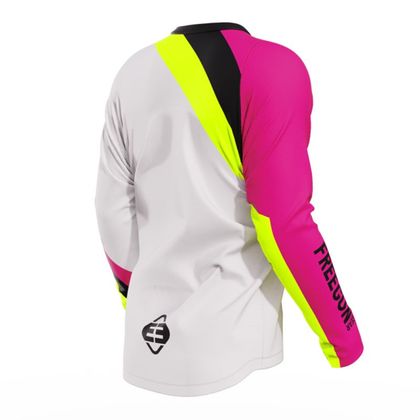 Maillot cross Shot by Freegun KID RAINBOW - Blanc