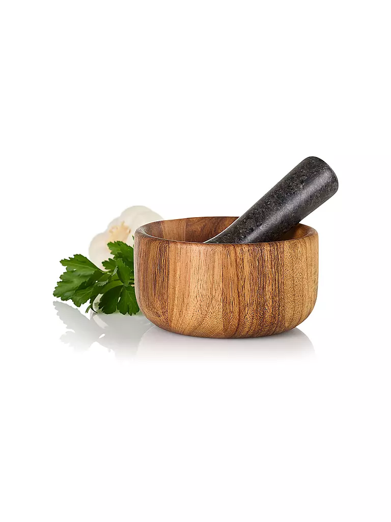 AD HOC Mörser TARU 13cm Akazie / Granit braun