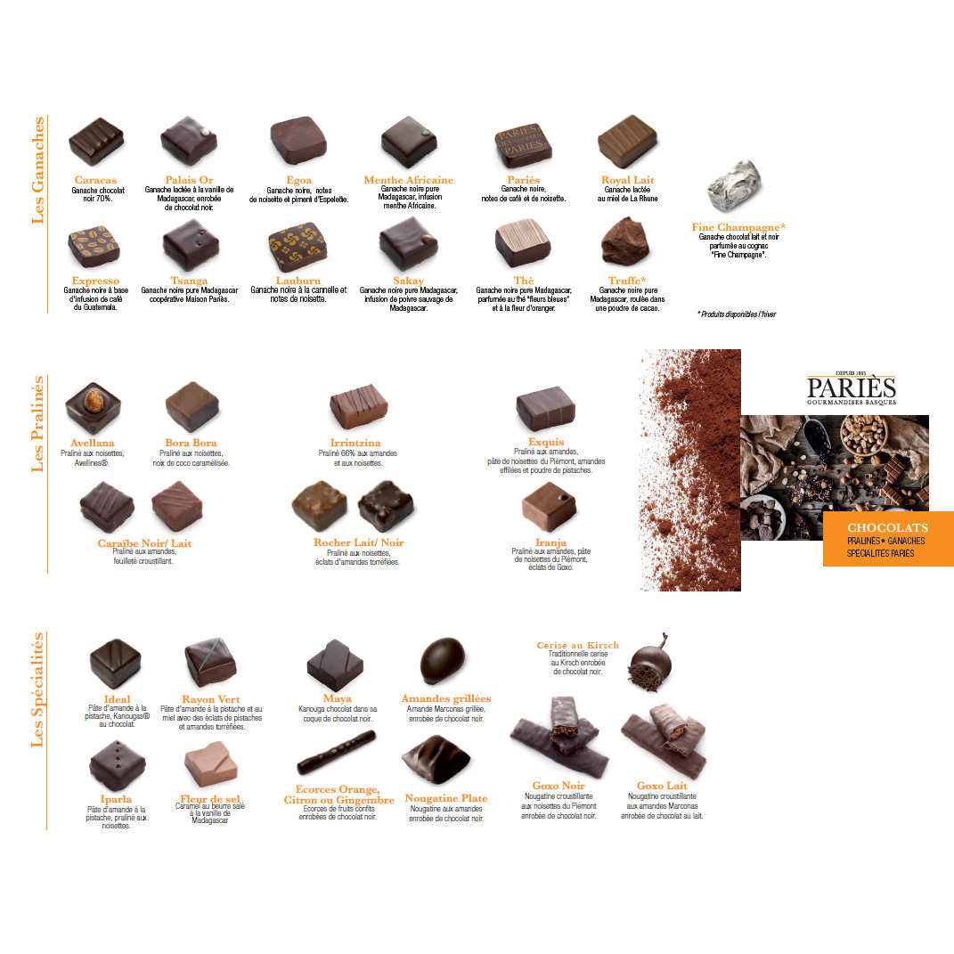 Coffret Elégance - 16 chocolats frais Pariès