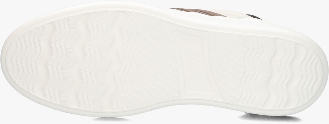 beige hogan lage sneakers h580 allacciato h slash
