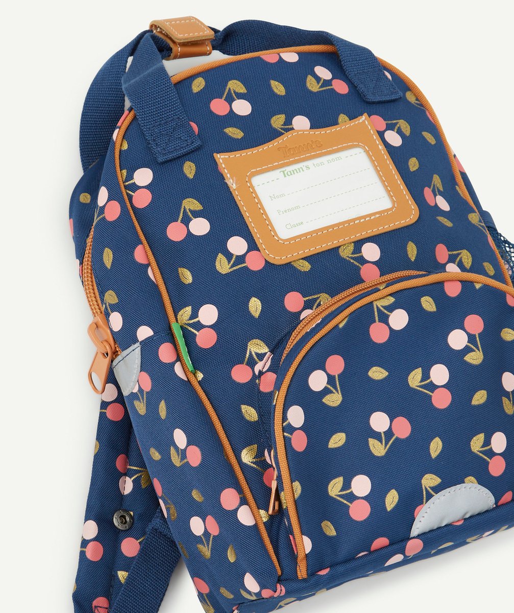 TANN'SLE SAC À DOS ALEXA BLEU IMPRIMÉ CERISES