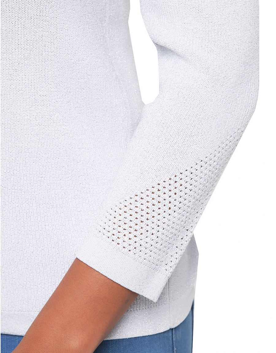 Pull irisé argenté