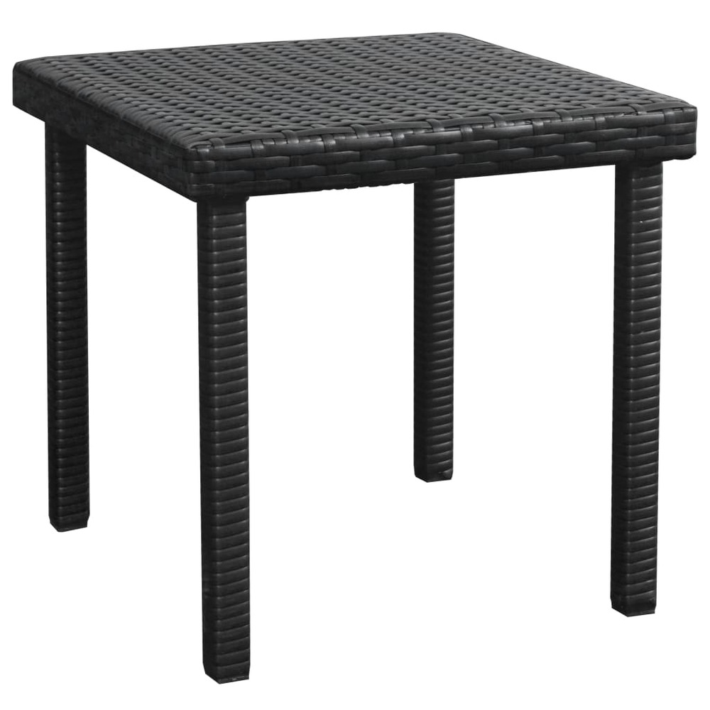 Transat chaise longue bain de soleil lit de jardin terrasse meuble d'extérieur avec coussin et table résine tressée noir 02_0