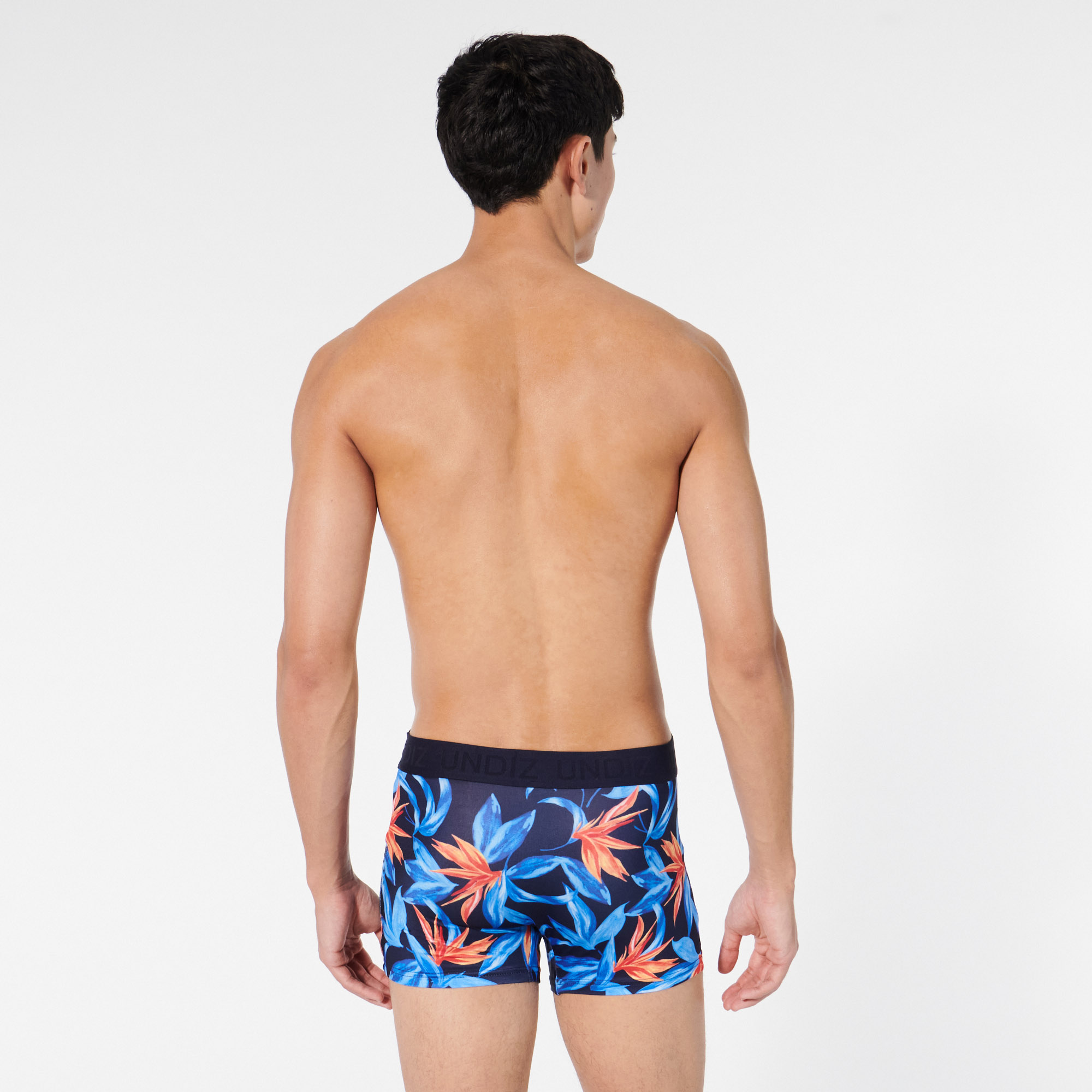 Boxer à motifs tropical en microfibre