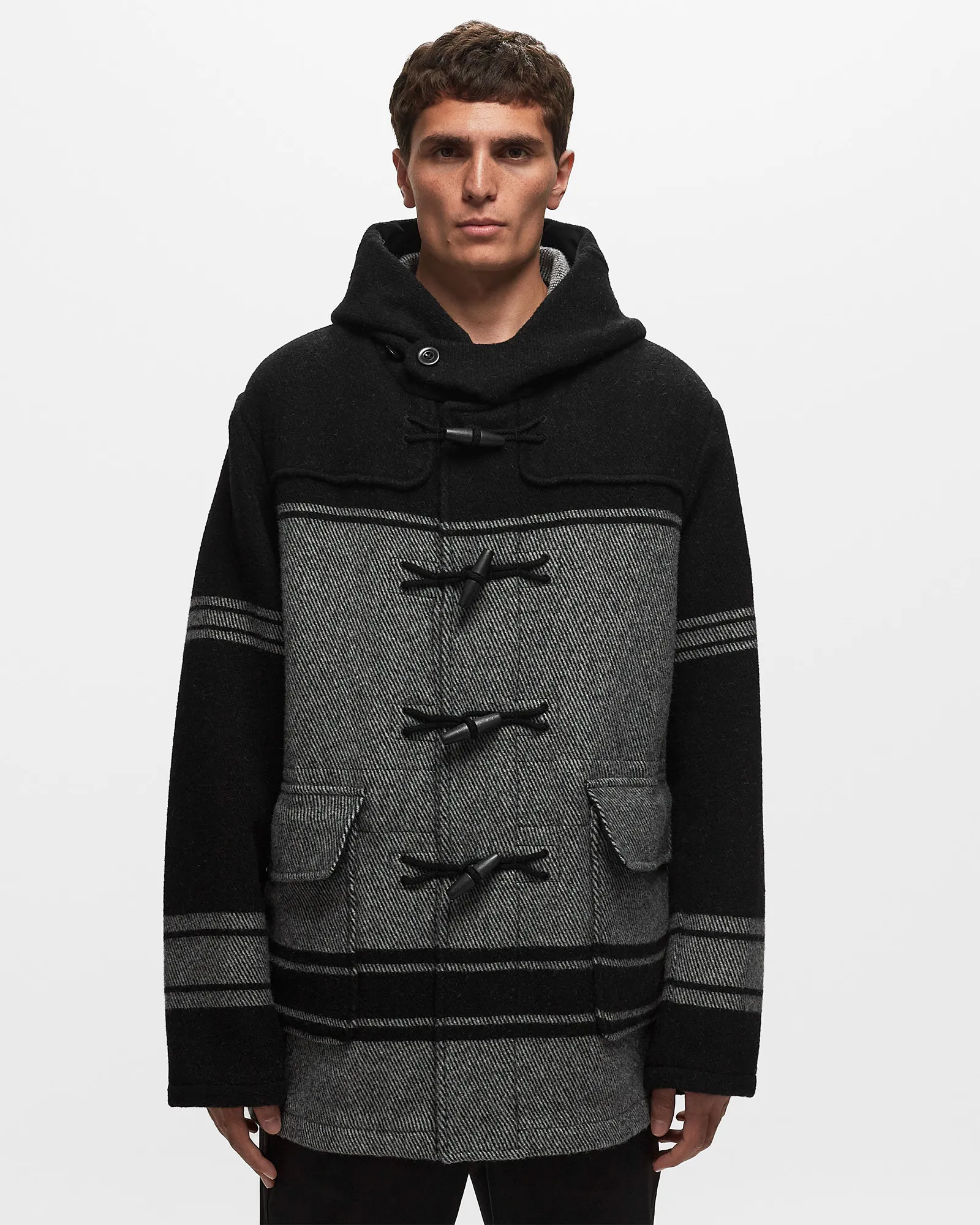 C.P. Company C.P. DUFFEL JACQUARD STRIPED COAT