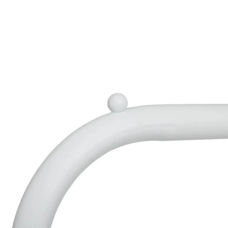 5Five Mobiel kledingrek - metaal - wit - wieltjes - 118x45x160 cm