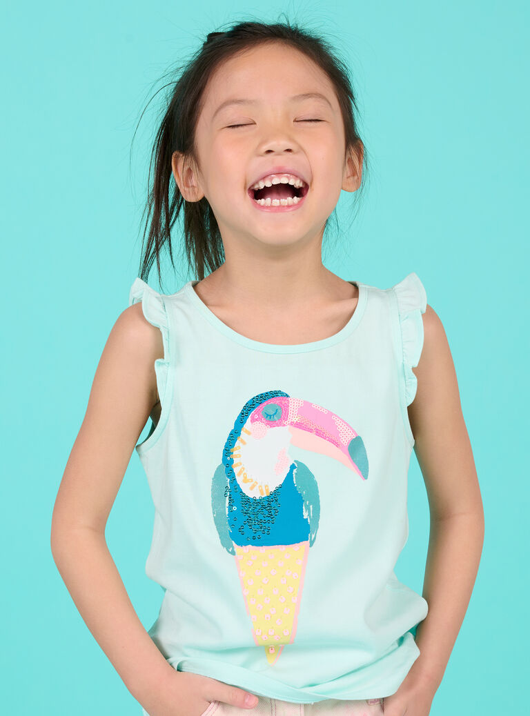 T-shirt bleu glacier enfant fille