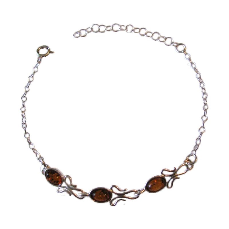 Bracelet ambre argent