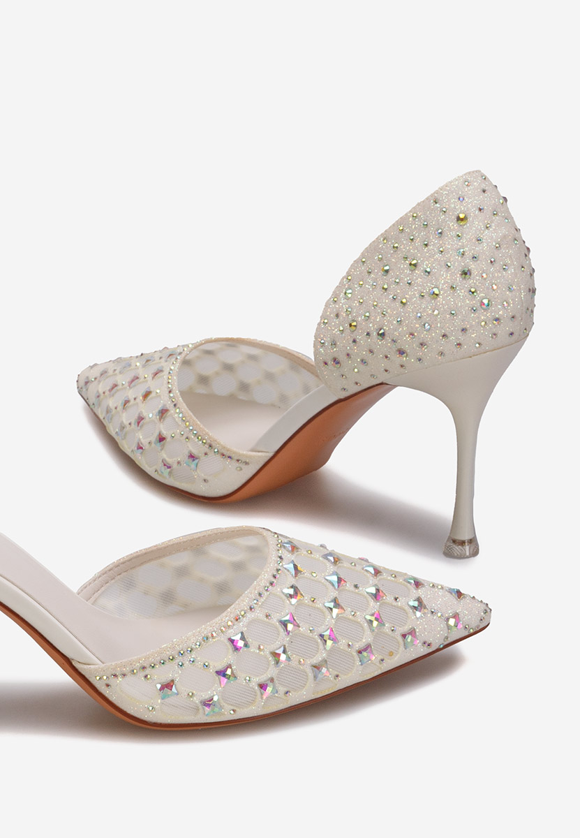 Chaussures élégantes à talon blancs Lorita