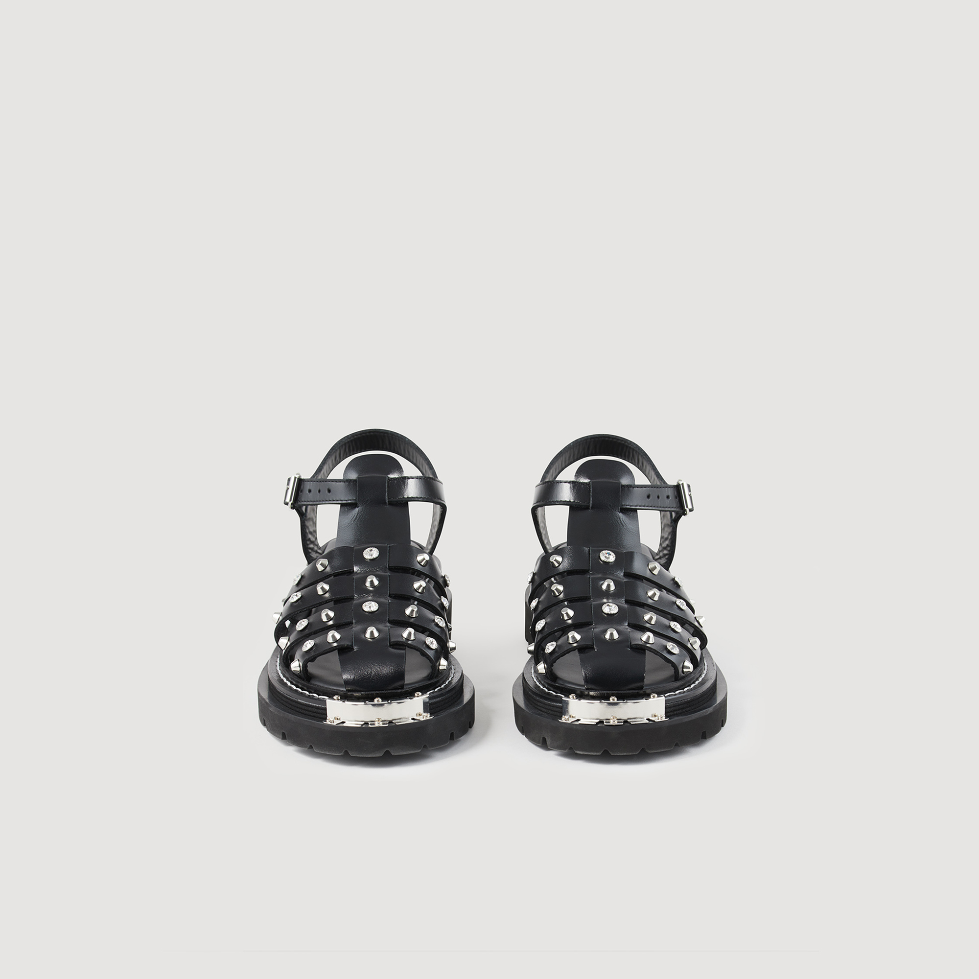 Sandales Olys cloutees en cuir
