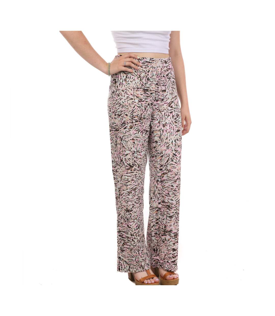 Pantalon Rose/Turquoise Femme Vero Moda Easy