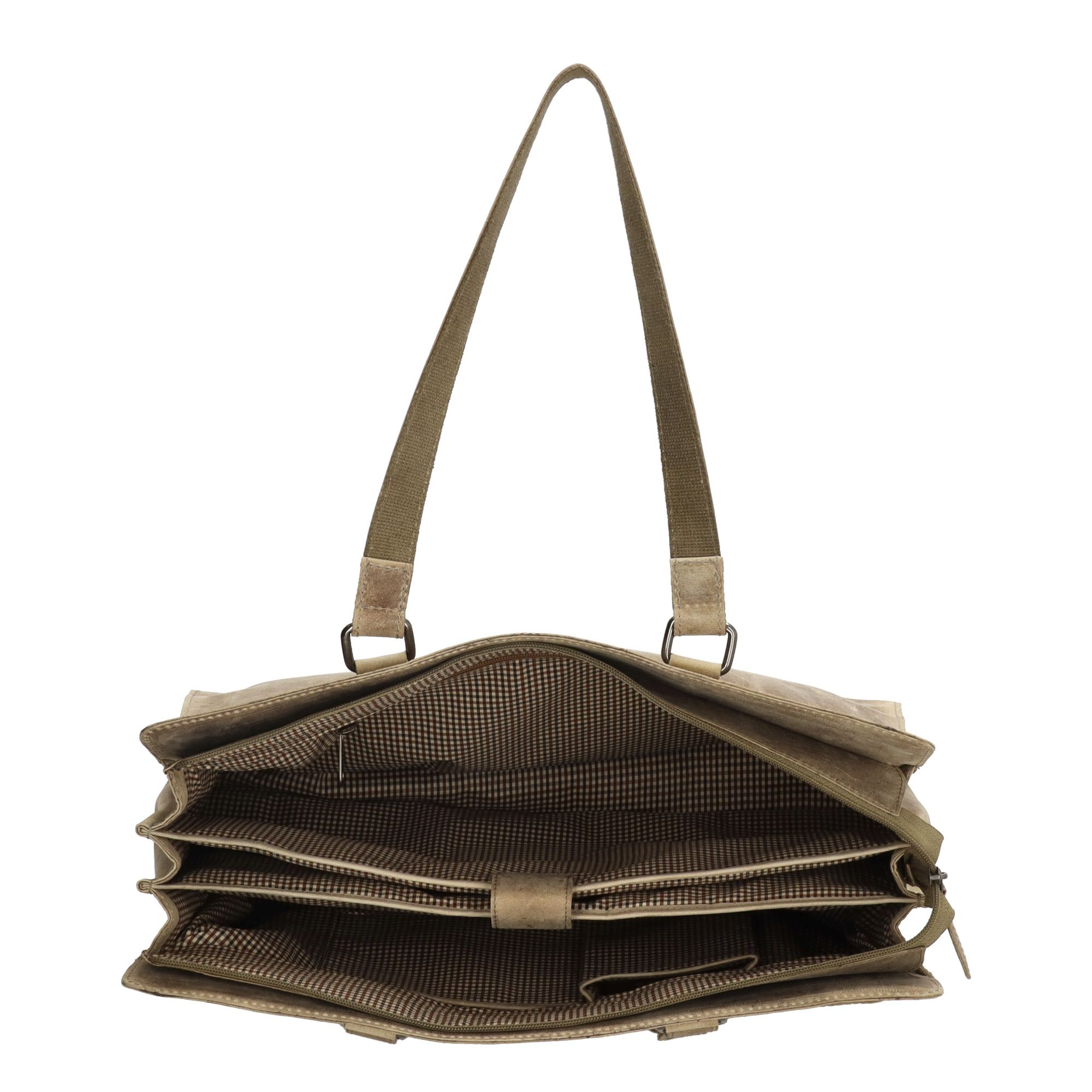 Hide & Stitches Idaho Laptoptas 15,6 inch Donkerzand