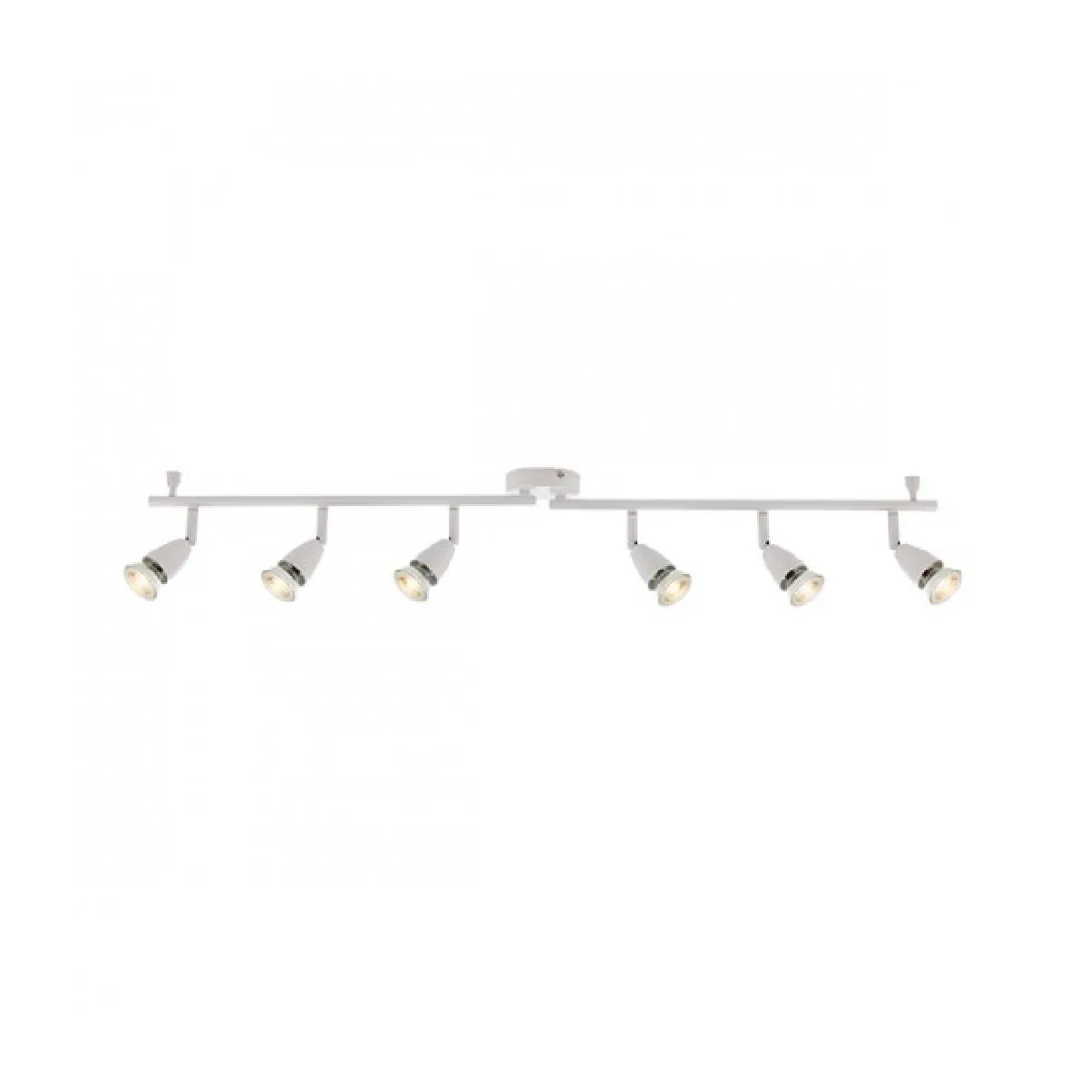 Endon Amalfi Barre de Spots - Acier Blanc 6 Ampoules