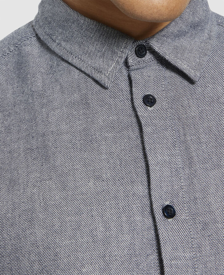 Knowledge Cotton Apparel Regular fit heavy twill flannel shirt - GOTS/Vegan Night sky