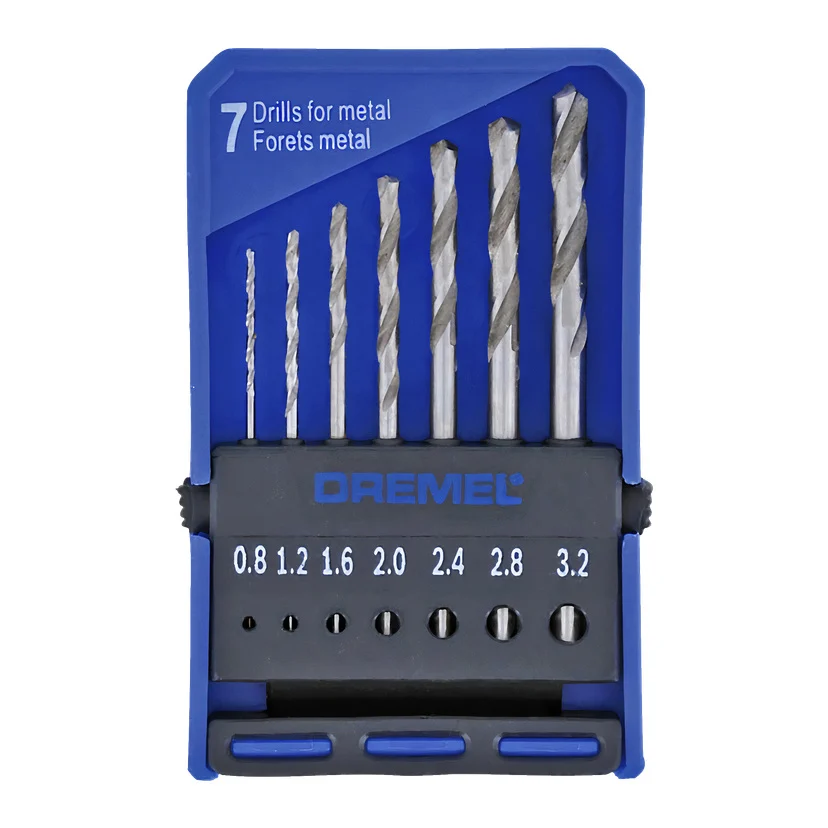 Sett med presisjonsbor 7 deler 0,8/1,2/1,6/2,0/2,4/2,8/3,2 mm