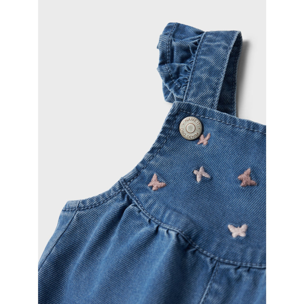 Køb Name It Medium Blue Denim Evi Round Denim Overall