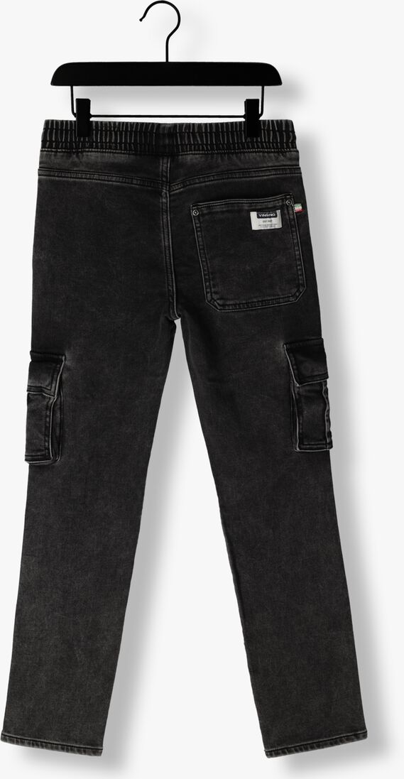 VINGINO zwarte vingino slim fit jeans davino cargo